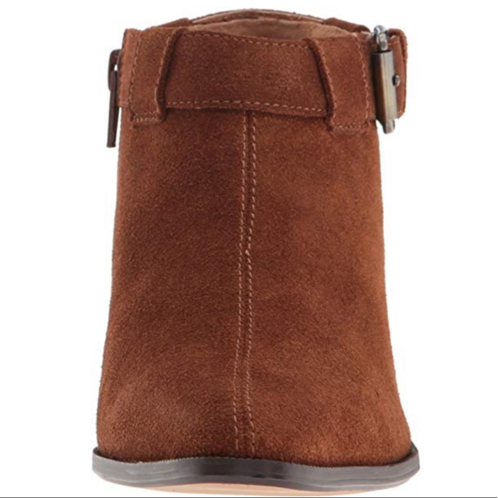 Texas Cognac Distressed Leather Belted Ankle Boots - Picture 6 of 7